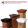 2-Pack 4x4 Brown Post Cap Slim Profile fits Post (3.5"x3.5"