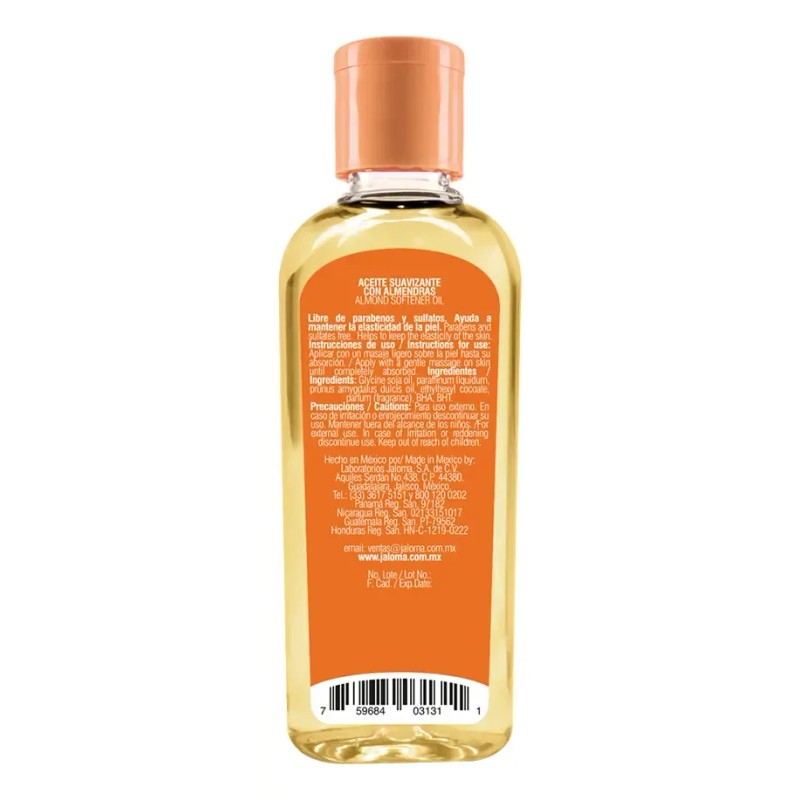 Jaloma Aceite Suavizante de Almendras para Piel y Cabello, 120