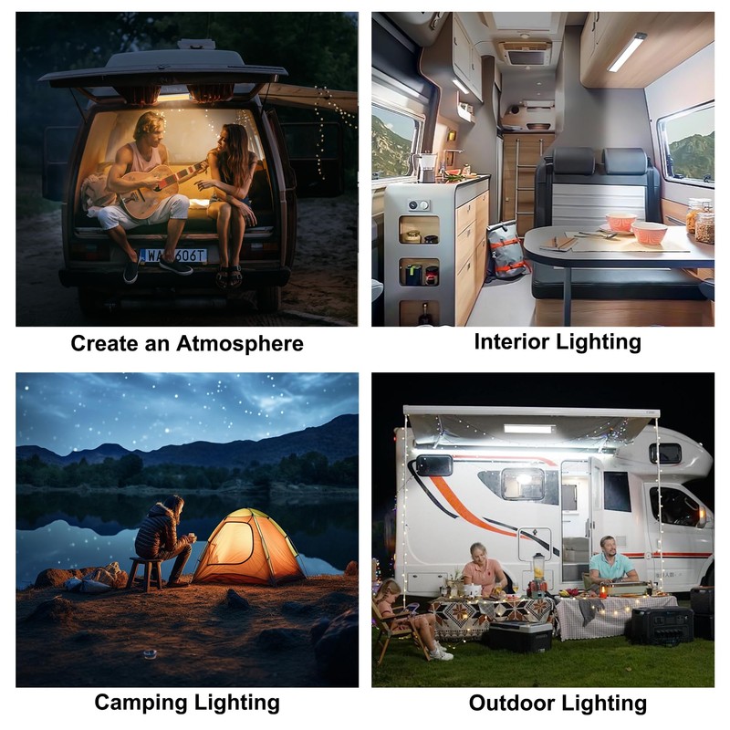 2PCS RV Lights Exterior Motion Sensor RV Step Light,Under Cabinet