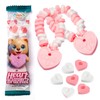 50 Heart Candy Bracelets with Heart Shaped Candy Beads and
