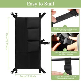 Universal Stroller Wagon Cargo Net, Wagon Accessories Organizer Compatible with WONDERFOLD W-Series Models, Large Capacity Mesh Cargo Storage Bag with Sorting Pockets Compatible with Keenz Wagon