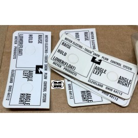 Meyer 21956 Two Toggle Switch Control Decal - Classic 70's and 80's