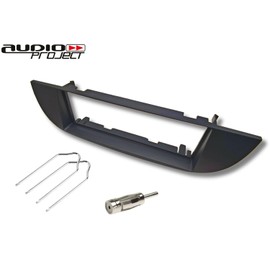 Audioproject A483-10 - Autoradio Radioblende Set 1 DIN für FIAT 500 C 2007-2015 Einbaurahmen Entriegelung Antennenadapter ISO - DIN schwarz