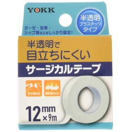 Yoku Surgical Tape, Translucent Plastic Type, 0.5 x 39.4 ft (12 mm x 9 m), Pack of