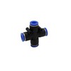 Cross Connector X-Hose Connector for Pneumatic Hose 10 mm, 4-Way