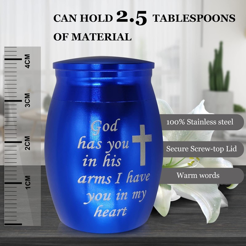 Small Urns for Ashes Keepsake Comes with Heart Box w/Light(Battery