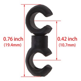Saipor 10 Pcs Bike Cable Clasps Bicycle Rotatable S-Hook Clips for Brake Cable MTB Bike Road Bicycle