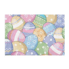 SDMKA Cute Easter Eggs Absorbent Bathroom Rug, 24''x16'' Extra Soft Thick Plush Bath Mat, Non-Slip Shaggy Bath Rug for Tub, Shower and Bath, Machine Washable