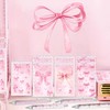 18 PCS Pink Bows Notebook Journal with Pen,Coquette Bow Pocket