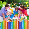 PHOGARY 3 Pack Rainbow Theme Tablecovers for Party Decoration, Disposable