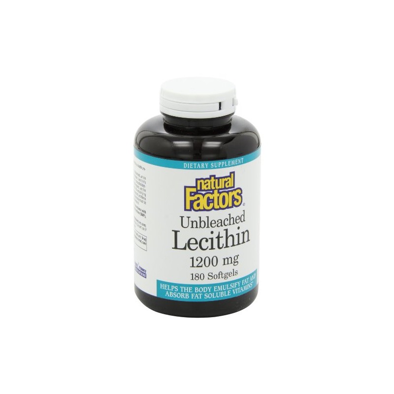 Natural Factors Natural Factors - Unbleached Lecithin 1200 mg, 180