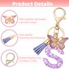 mohito Keyring Letter Keyring with Initial Letters Pink Butterfly Key