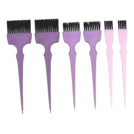 FOMIYES 6pcs Hair Dye Brush Portable Hair Tint Applicator Comb for Home Salon Use Easy Grip Design Pink Purple for Coloring Treatment Applications