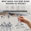 Wooden Wine Glass Holder for | Under Shelf Kitchen Stemware