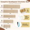 Stretcher Bars for Needlework,Needlepoint Stretcher Bars, 5 Sizes, 20pcs