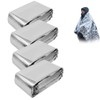4 Pack Emergency Foil Blankets Survival Thermal Mylar Blankets, 210×130cm