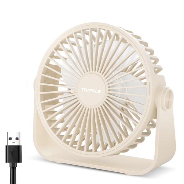 TriPole USB Desk Fan 4.5 Inches Portable Mini Fan Powerful