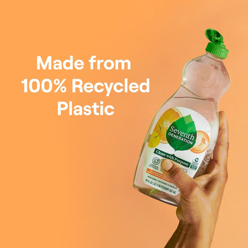 Seventh Generation Hand Dish Wash Refill, Lemongrass & Clementine, 3pk