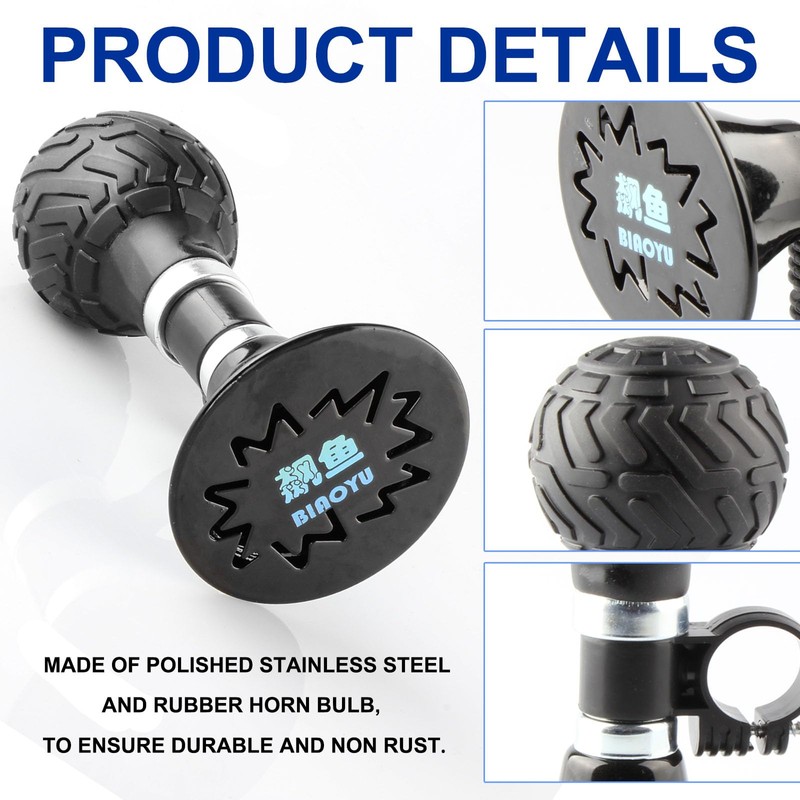 JONMON 120dB Loud Bike Horn, Bicycle Rubber Squeeze Ball Classic