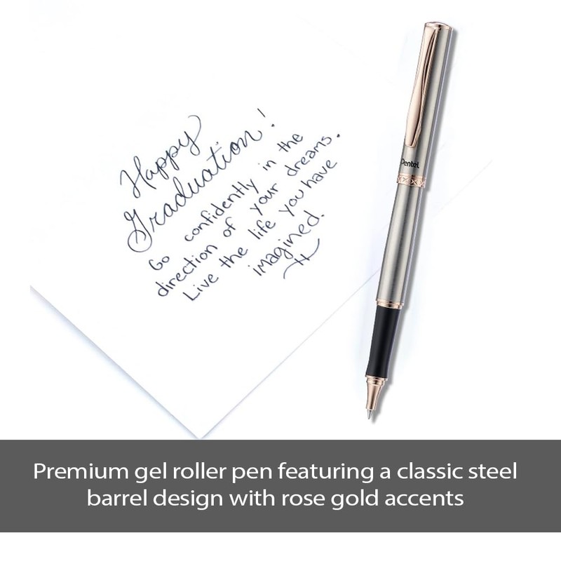 Pentel Australia K600PG-PBOX Gifts Sterling K600 Steel Barrel Gold Trim