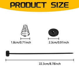 QKYS 1 Sets Electric Cooler Tie Down Kit Radiator Fan Zip Ties for Car, Electric Fan Mounting Kit Cooler Mount Hold Down Straps, Mounting Bracket for Electric Cooling Fan Transmission Cooler Radiator