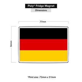 Pixly® Germany Flag Fridge Magnet Large Jumbo Size German Keepsake Country Souvenir Novelty Refrigerator Magnets Gift