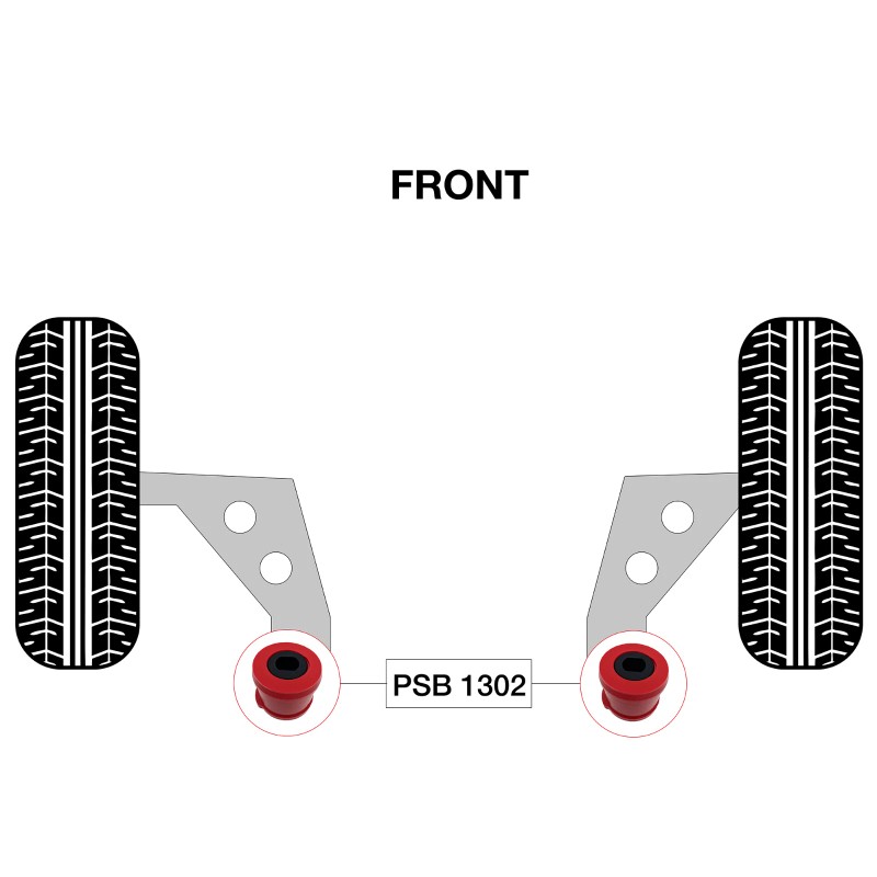 PSBushings 2x Mini Cooper Hatch - F55/F56 (14-23) Front Arm