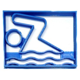 AJT SWIMMING LOGO SCHOOL SWIM SPORT EXERCISE RECREATION COOKIE CUTTER USA PR2498