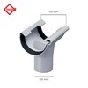 INEFA Drain pipe semi-circular, PVC NW125/DN100 grey hanging pipe gutter
