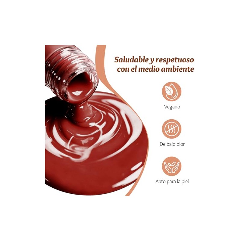 CHERIMOYA Esmalte Gel Alta Pigmentación UV/LED 8ML-Rojo Clásico