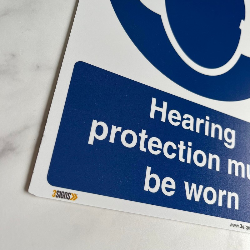 Hearing Protection Must Be Worn Sign - A4 Rigid Plastic