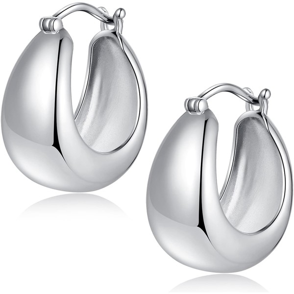 Hoop Earring for Women, Sleeper Hoops Huggie Hinged Earrings, Hypoallergenic