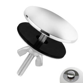 Tap Hole Cover, 5 cm, Stainless Steel Sink Tap Hole Cover, Kitchen Hole Cover, Sink, Leak-proof Tap Hole Plug, Suitable for Sink Hole Plugs for Home, Kitchen and Bathroom, Silver