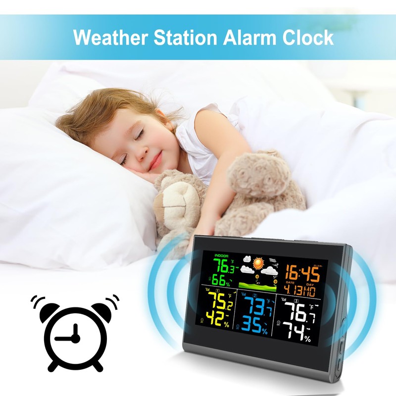 Urageuxy Weather Station Wireless Indoor Outdoor Thermometer, Digital Weather Thermometer