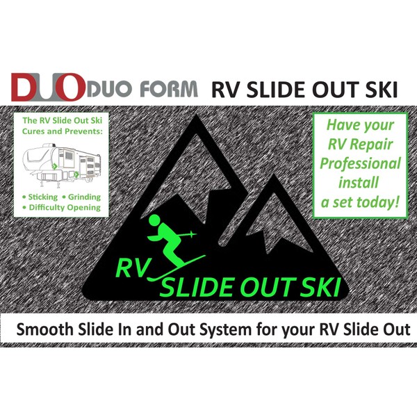 S.RECREATION Duo 028102D-AFT RV Slide Out Ski Easy Slide System - 6" x 53", Pack of 2