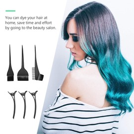 Baluue Complete Hair Dyeing Tools Set 9pcs Accessories Oiling Comb Hair Coloring Kit for Diy or Professional Salons Random Color