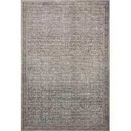 Loloi II Adrian Collection ADR-04 Denim/Multi 3'-6" x 5'-6" Accent Rug