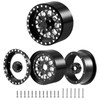 4PCS Aluminium 2.2" Beadlock Wheel Rim Offset -15mm/0.5mm Deep Dish