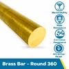 360 Brass Round Bar, Unpolished (Mill) Finish, H02 Temper, ASTM