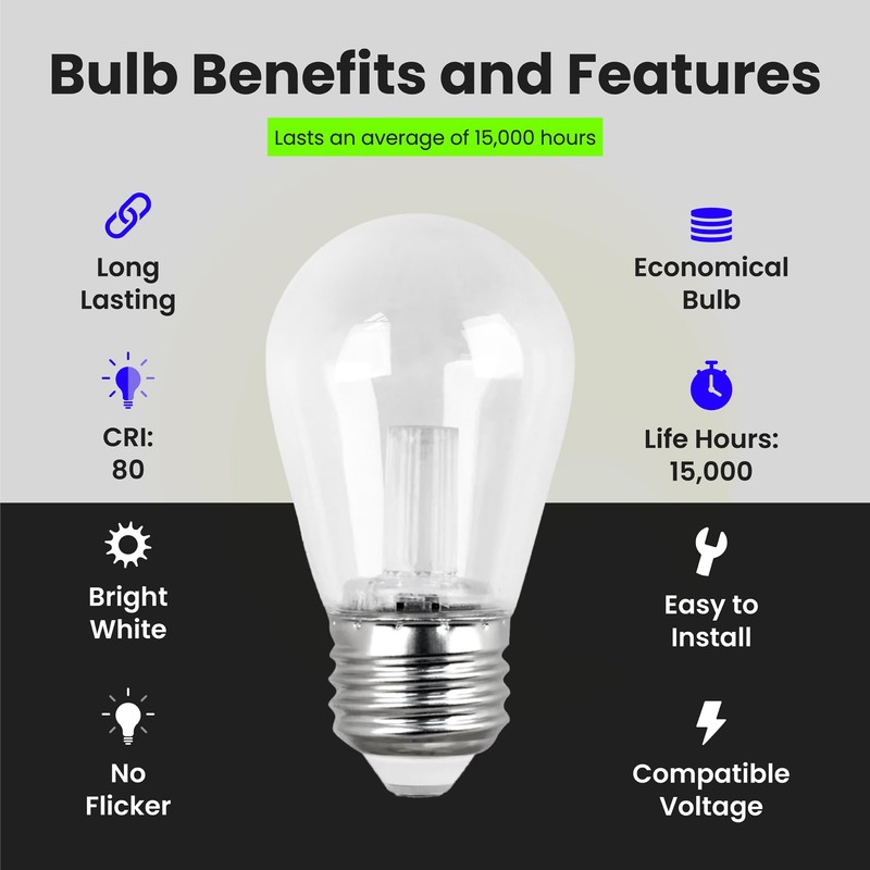 Feit Electric BPS14/SU/LED Non-Dimmable Led Bulb, 1.5 W, 120 V,