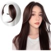 Wig Bangs Human Hair 2pcs/set Side Weighted Realistic One Touch