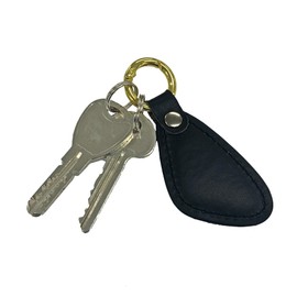 Wake Sangyo WMK-042 Round Carabiner Black Outer Diameter 1.9 inches (48 mm) Key Ring Key Ring Smartphone Strap Key Chain Bag Charm