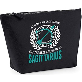Hippowarehouse All women are created equal but the best are born as Sagittarius printed make up cosmetic wash bag 18x19x9cm