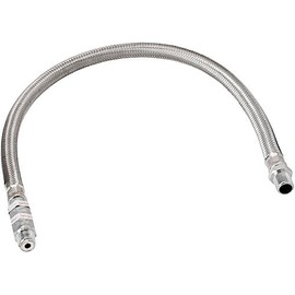 Vixen Horns Stainless Steel Air Compressor Braided Leader Hose 1/4" NPT Male to 1/4" NPT Male 20inch Chrome VXA7333