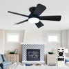 Depuley Modern Ceiling Fan with Light: 35-Inch Black Small Fans