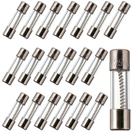 BOJACK T2AL250V 5x20mm 2A 250V Slow Blow Fuses 2 amp 250 Volt 0.2 x 0.78 Inch Glass Tube Time-delay Fuses (Pack of 20)