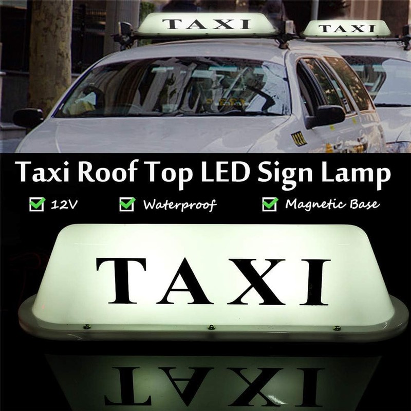 ABUKALIXIN DC12V LED TAXI Sign Cab Roof Top Car Super