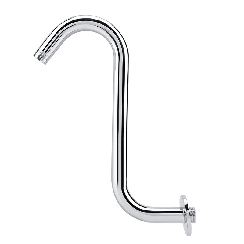 Bathroom Accessory 8inch 201 Stainless Steel High Rise S‑Curved Shower