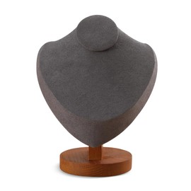Yinbeini Necklace Display, Mannequin Jewelry Stand,Wooden Necklace Bust,Premium Necklace Stand,Luxury Necklace Display for Selling,Grey Jewelry Holder