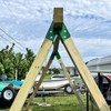 ECOTRIC 2 Pcs A-Frame Swing Set Bracket Heavy Duty Steel